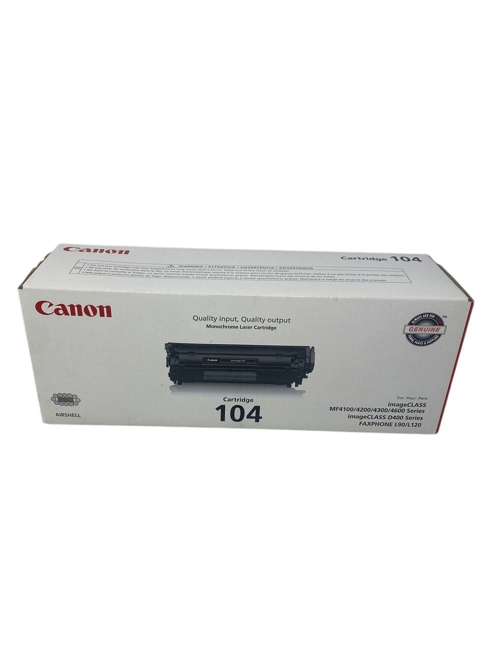 Genuine Canon 104 Monochrome Black Toner Cartridge OEM Faxphone L120 New Sealed